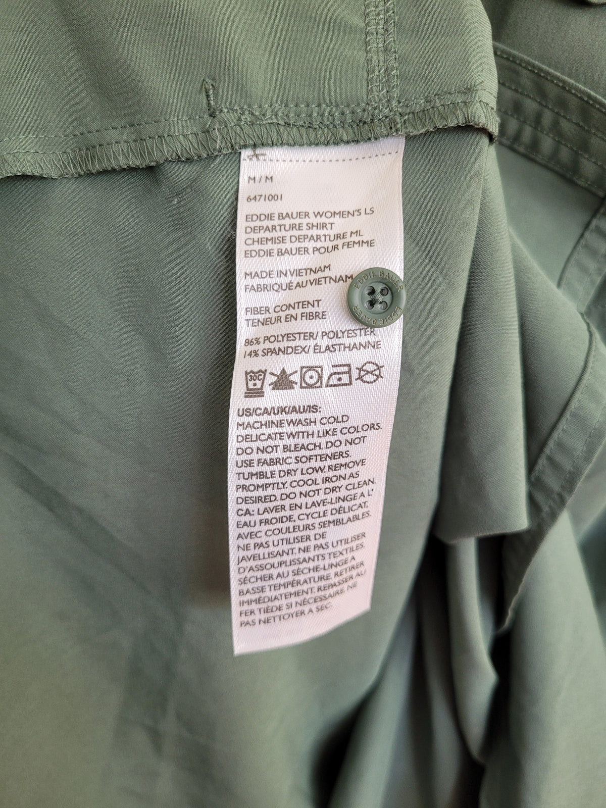 Eddie Bauer Green Departure Long Sleeve Shirt - Women’s Medium