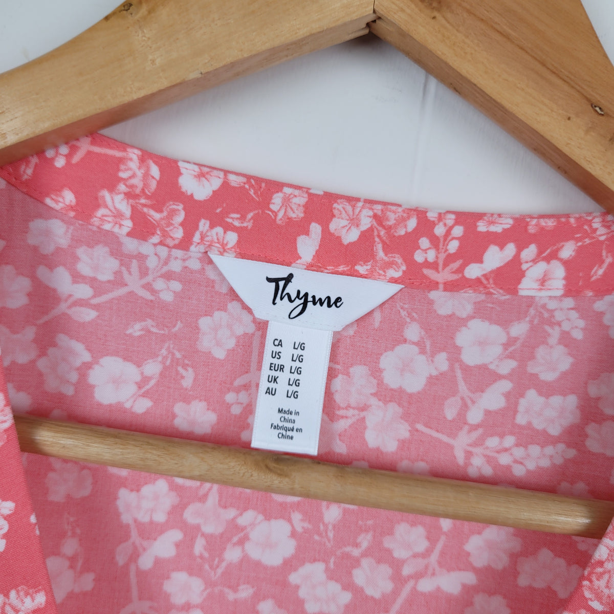 Coral Floral Sleeveless Blouse - Thyme Maternity (L)