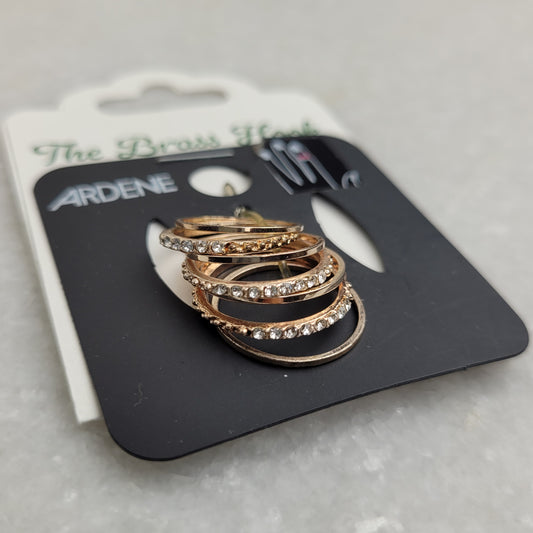 Gold Tone Rhinestone Ring Set - Ardene (5 Piece)