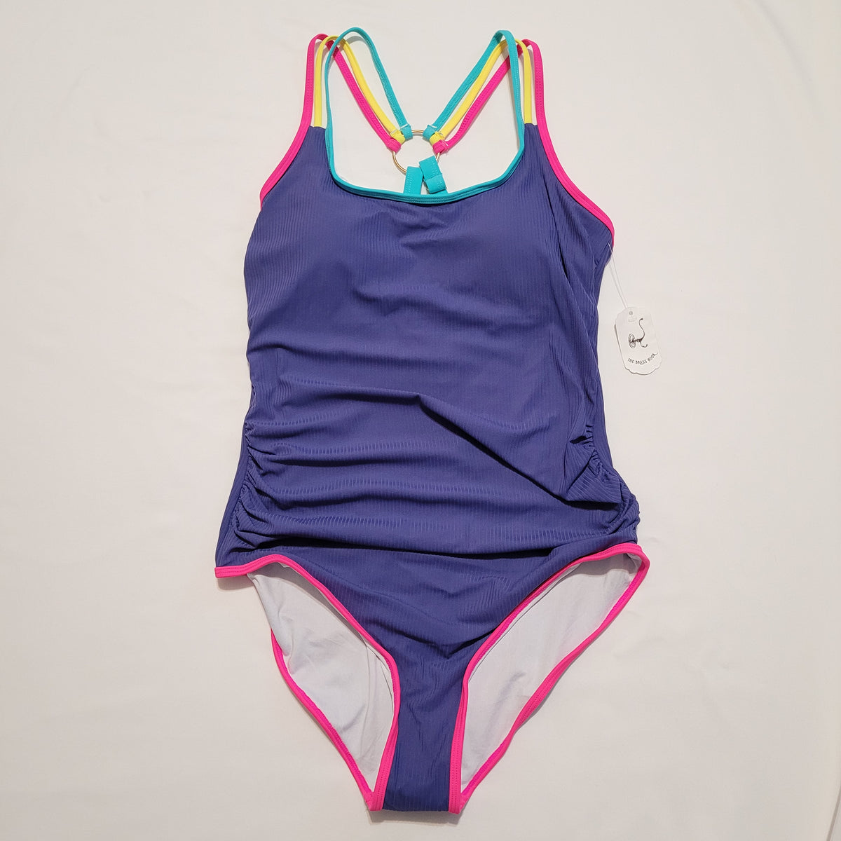 Purple Colourblock One-Piece Swimsuit - Blooming Jelly (M)