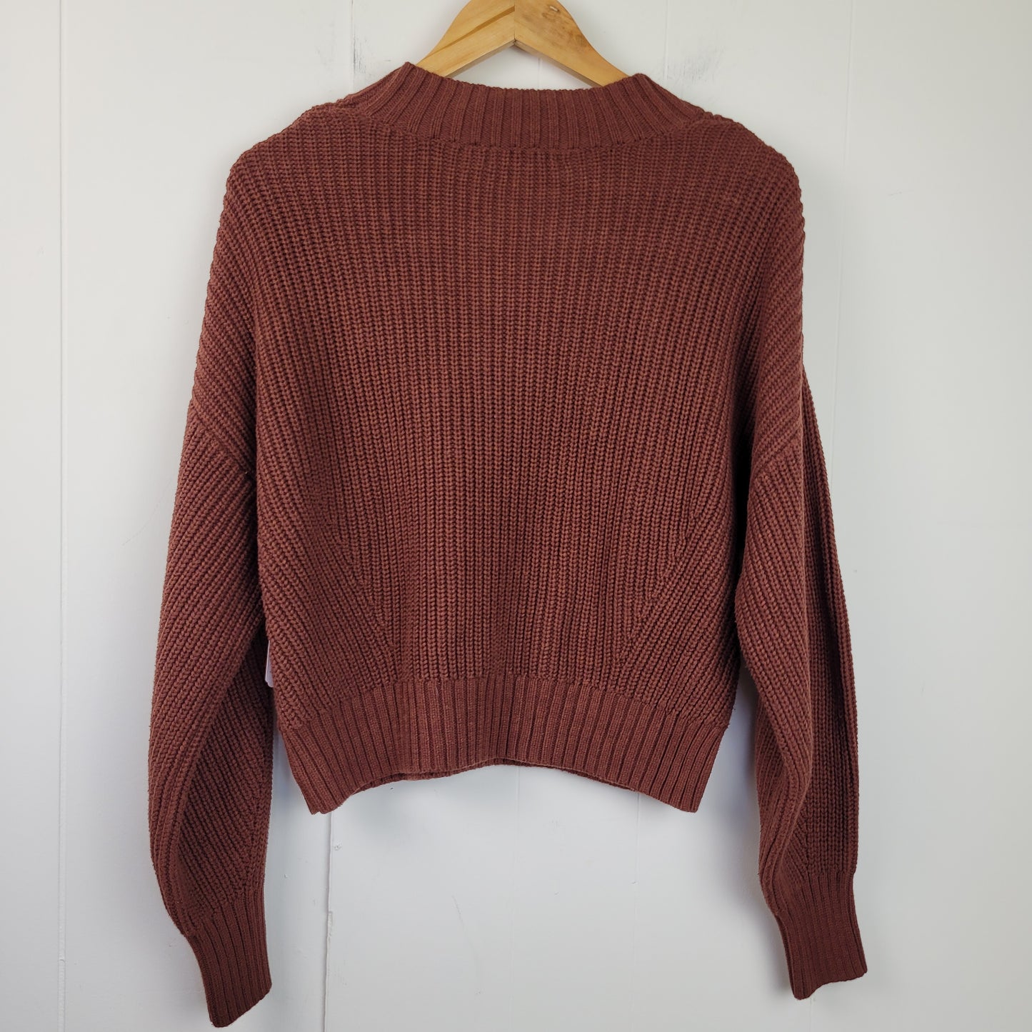 Rust Brown Chunky Knit Sweater - 525 (Size M)