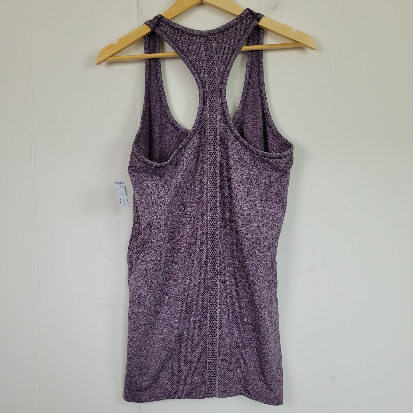 Purple Racerback Active Tank Top - Athletic Works DriMore (Large)