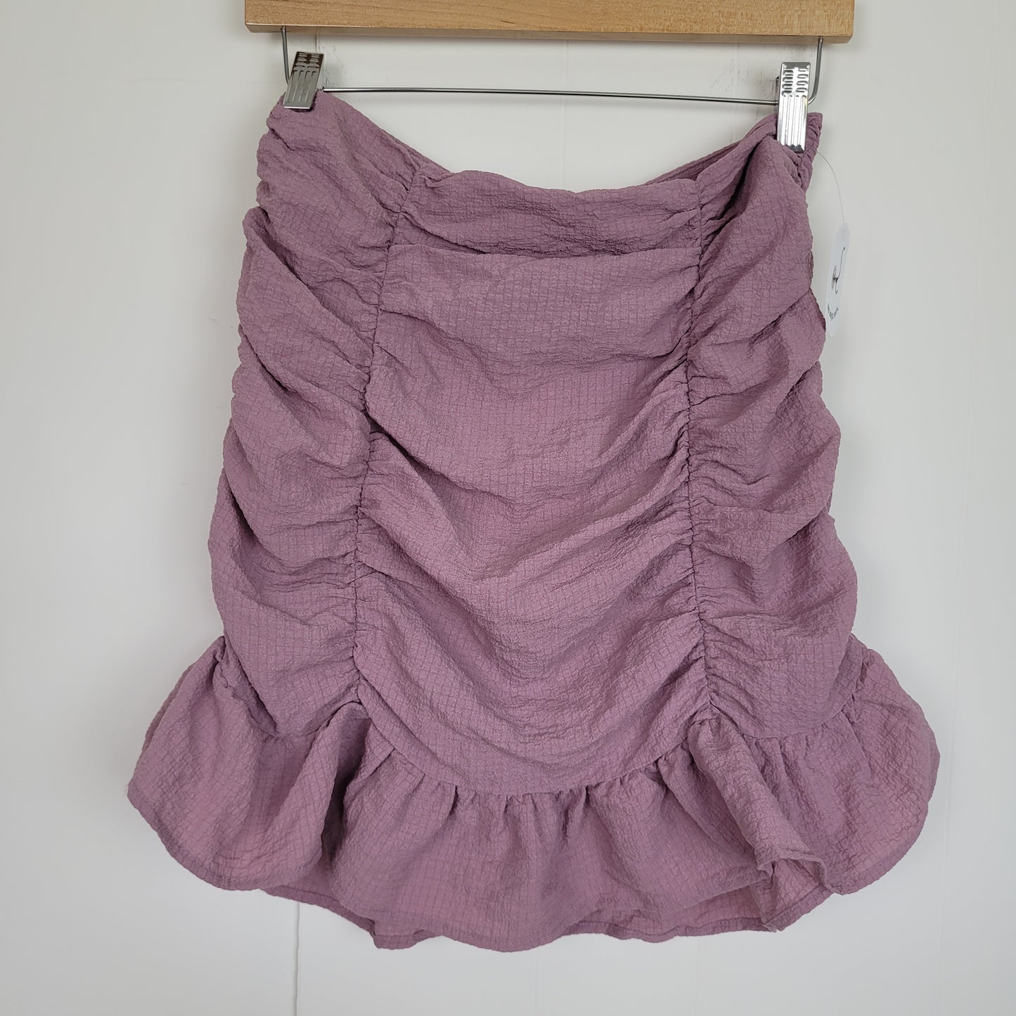 Dusty Mauve Ruched Mini Skirt - Shein (Medium)