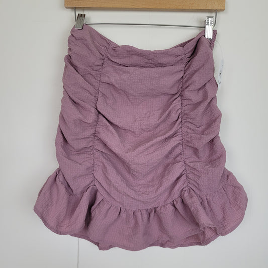 Dusty Mauve Ruched Mini Skirt - Shein (Medium)