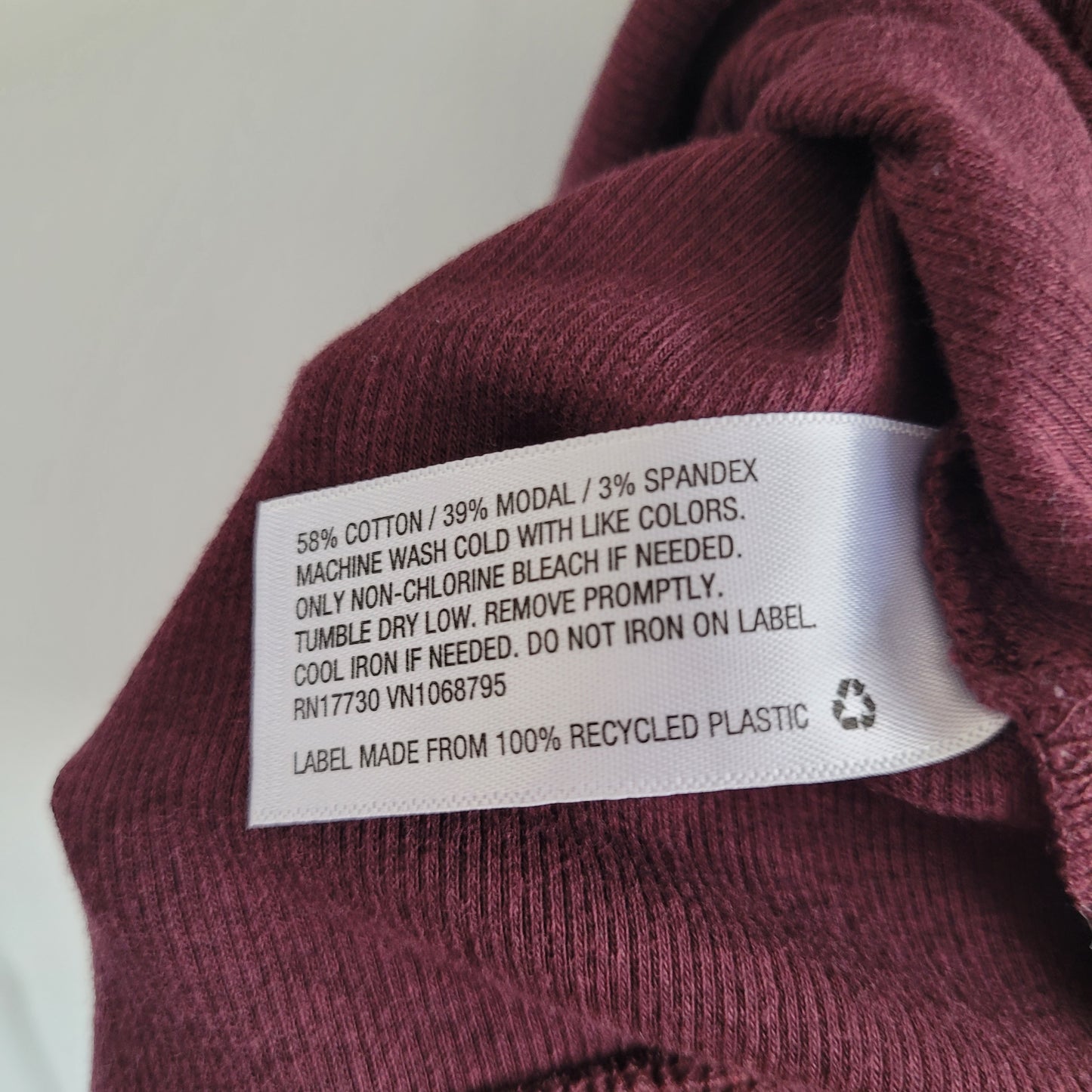Burgundy Ribbed Tank - A New Day (Medium)