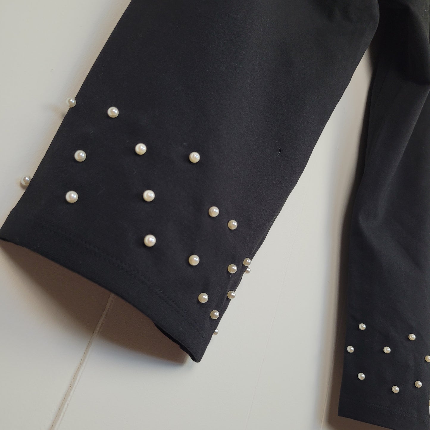 Black Pearl Embellished Capris - Michel Studio Collection (Size 20 XXL)
