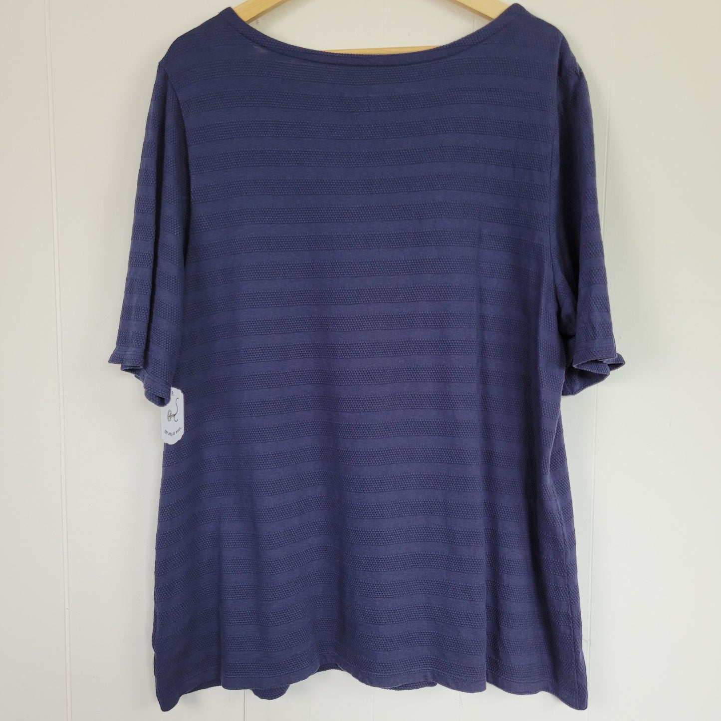 Navy Textured Pima Cotton T-Shirt - Charter Club (3X)