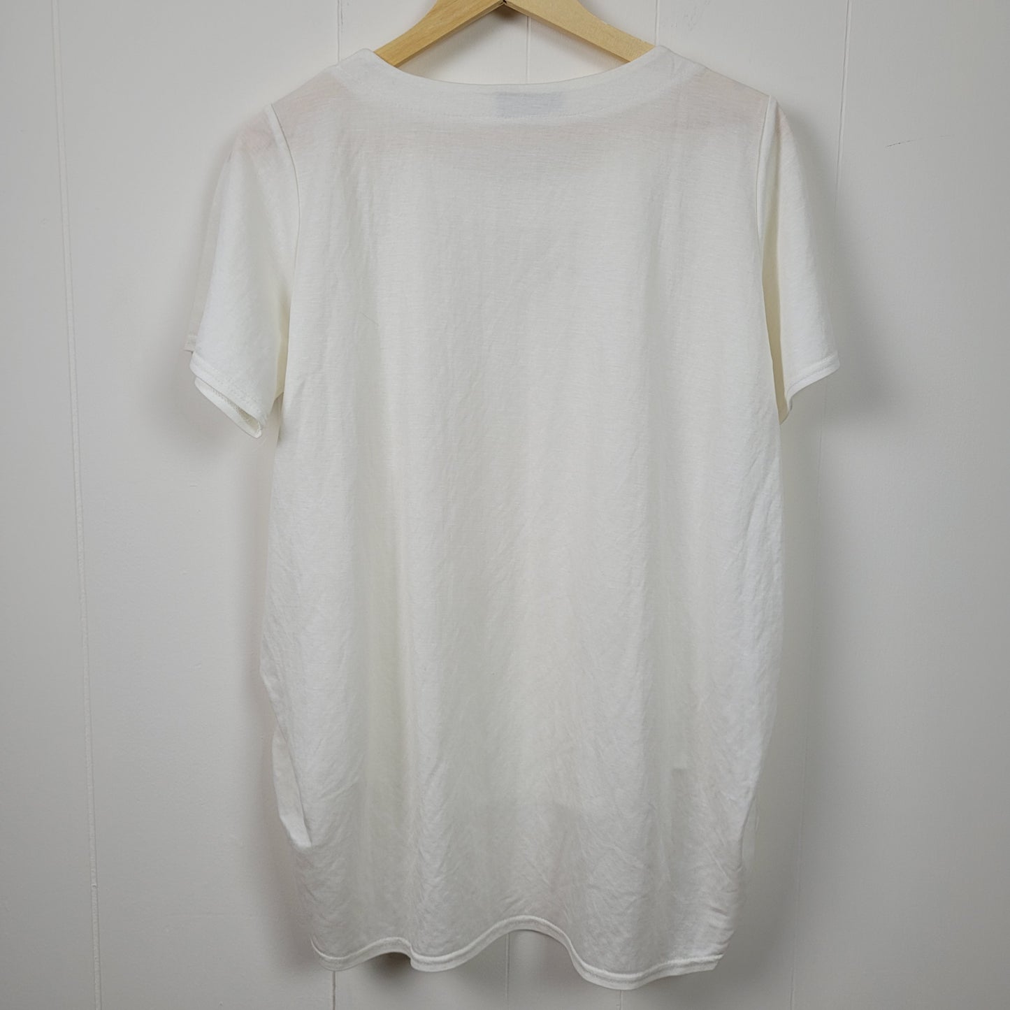 White High-Low Short Sleeve Tee - Cherie Bliss