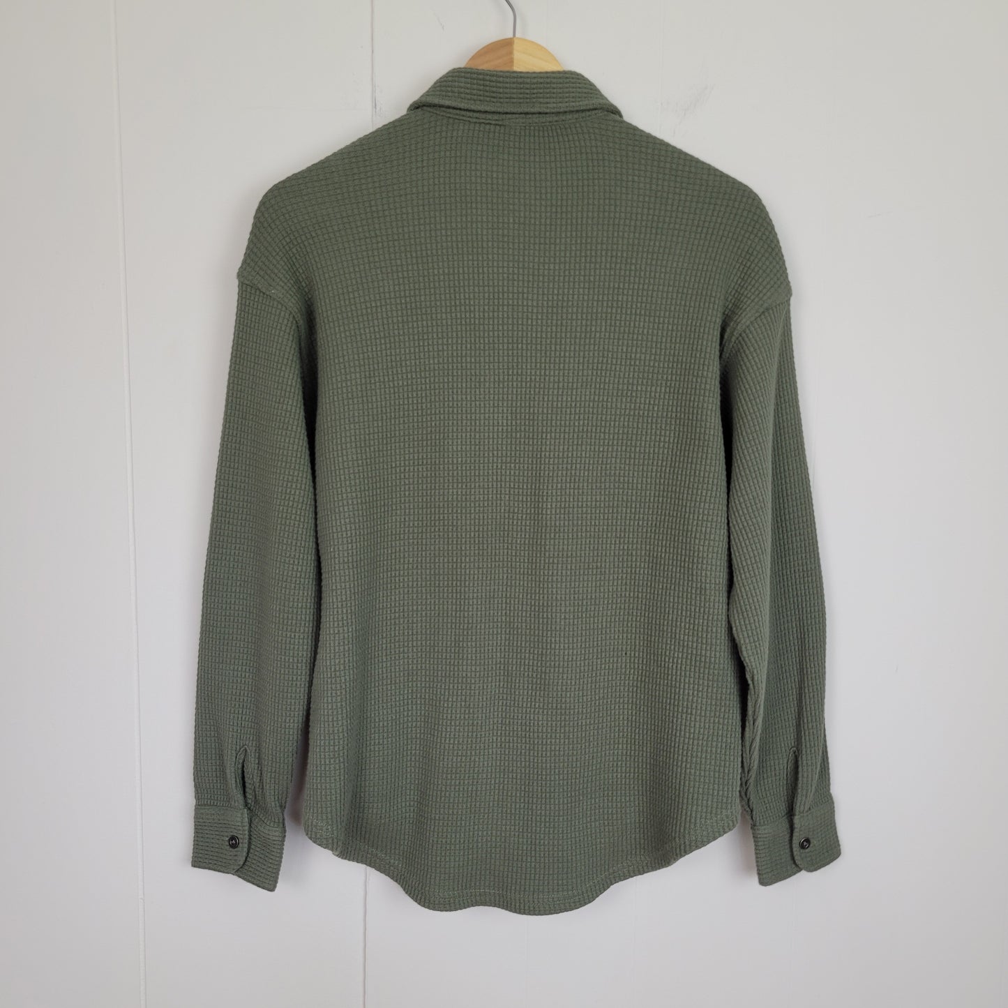 Olive Waffle Knit Shacket - Lazypants (Small)