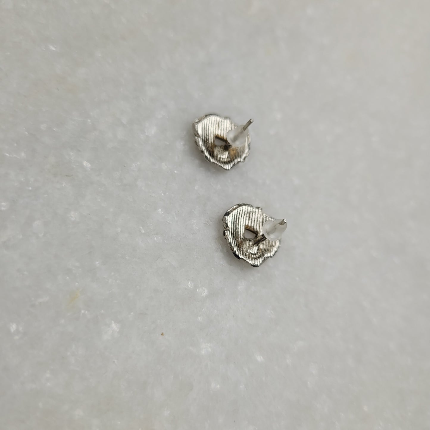 Purple Rhinestone & Enamel Stud Earring Set - 2 Pairs
