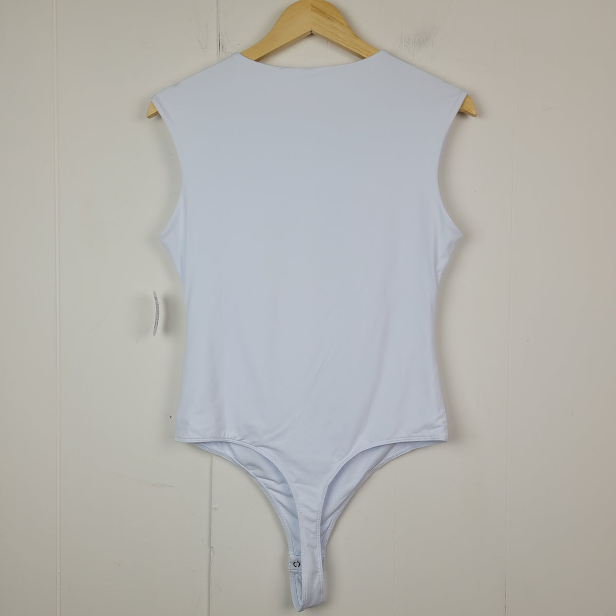 White Sleeveless Bodysuit - PinkmStyle (Size M)