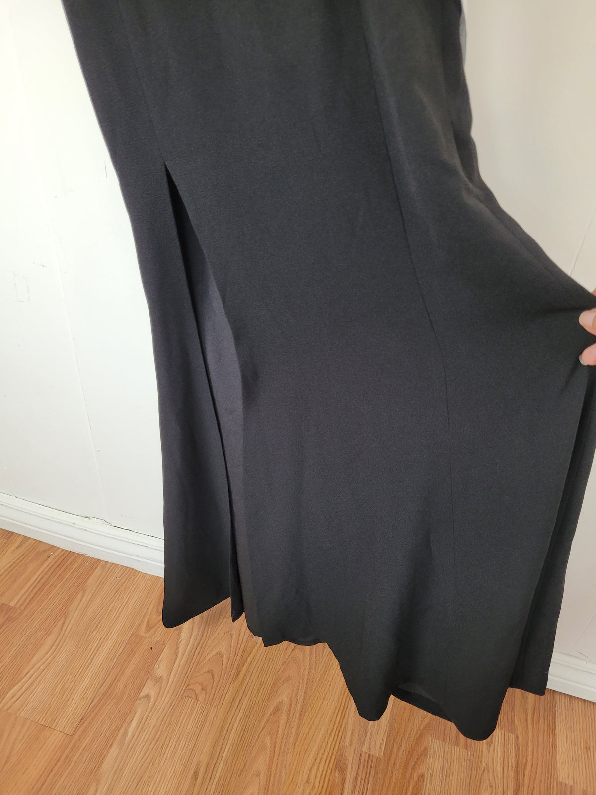 Black One-Shoulder Maxi Dress - Dress the Population (XS)