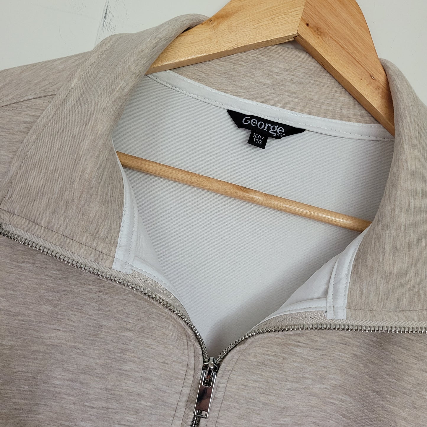 Beige Half-Zip Pullover - George (Size XXL)