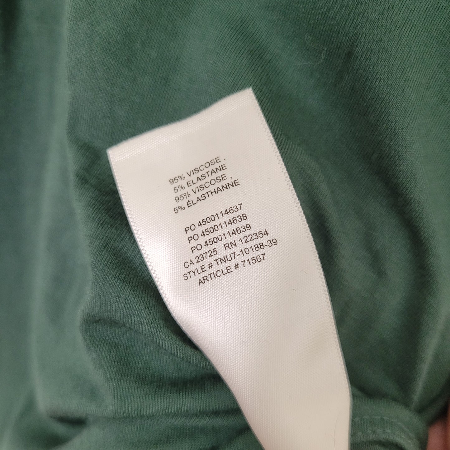 Green Long Sleeve Bodysuit - Wilfred Free (Small)