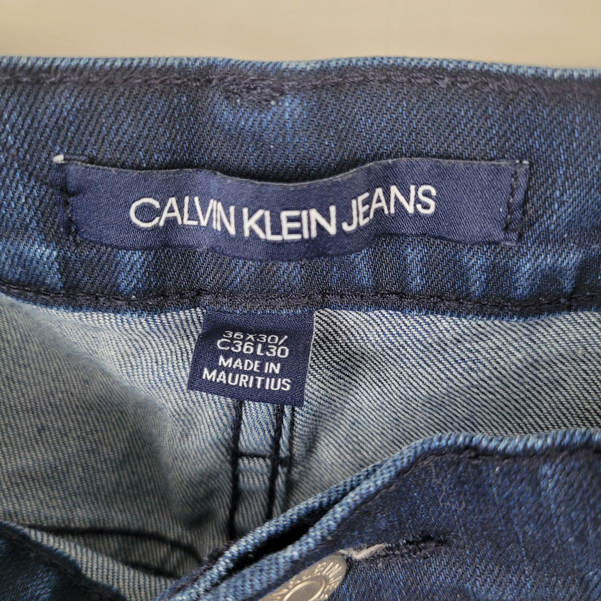 Dark Wash Slim Jeans - Calvin Klein Jeans (36x30)