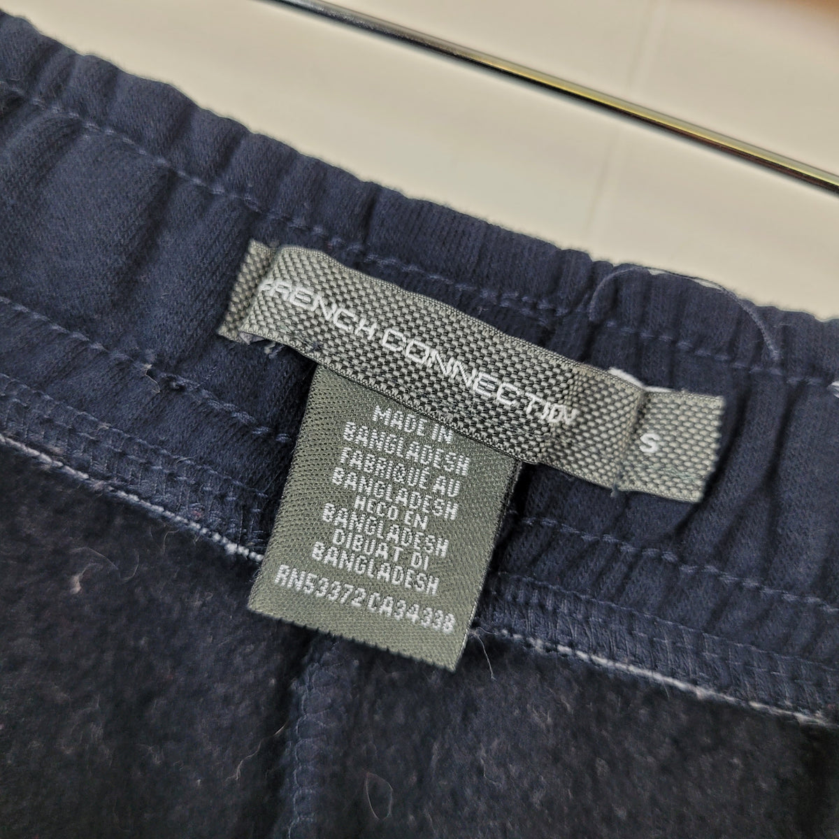 Navy Casual Sweat Shorts - French Connection (Mens Size S)