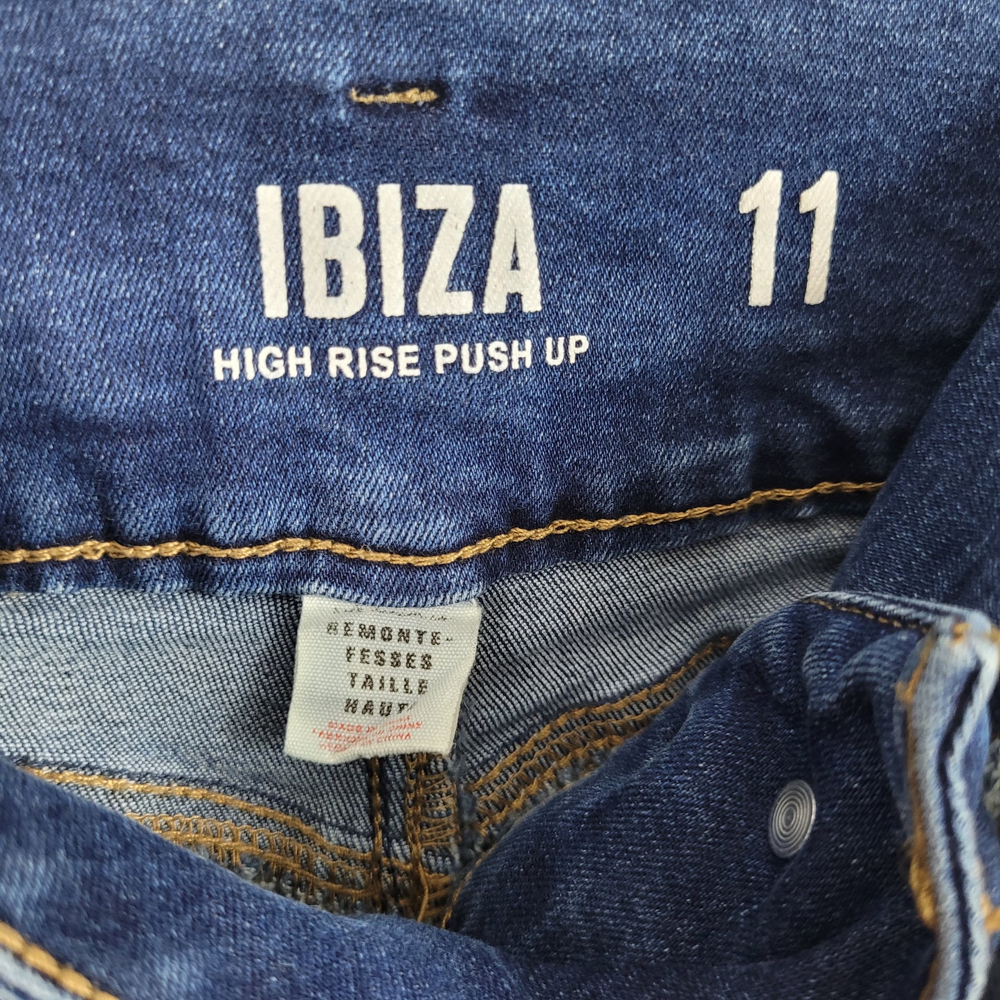 Medium Wash Ibiza High Rise Push Up Denim Shorts - Streetwear Society (Size 11)