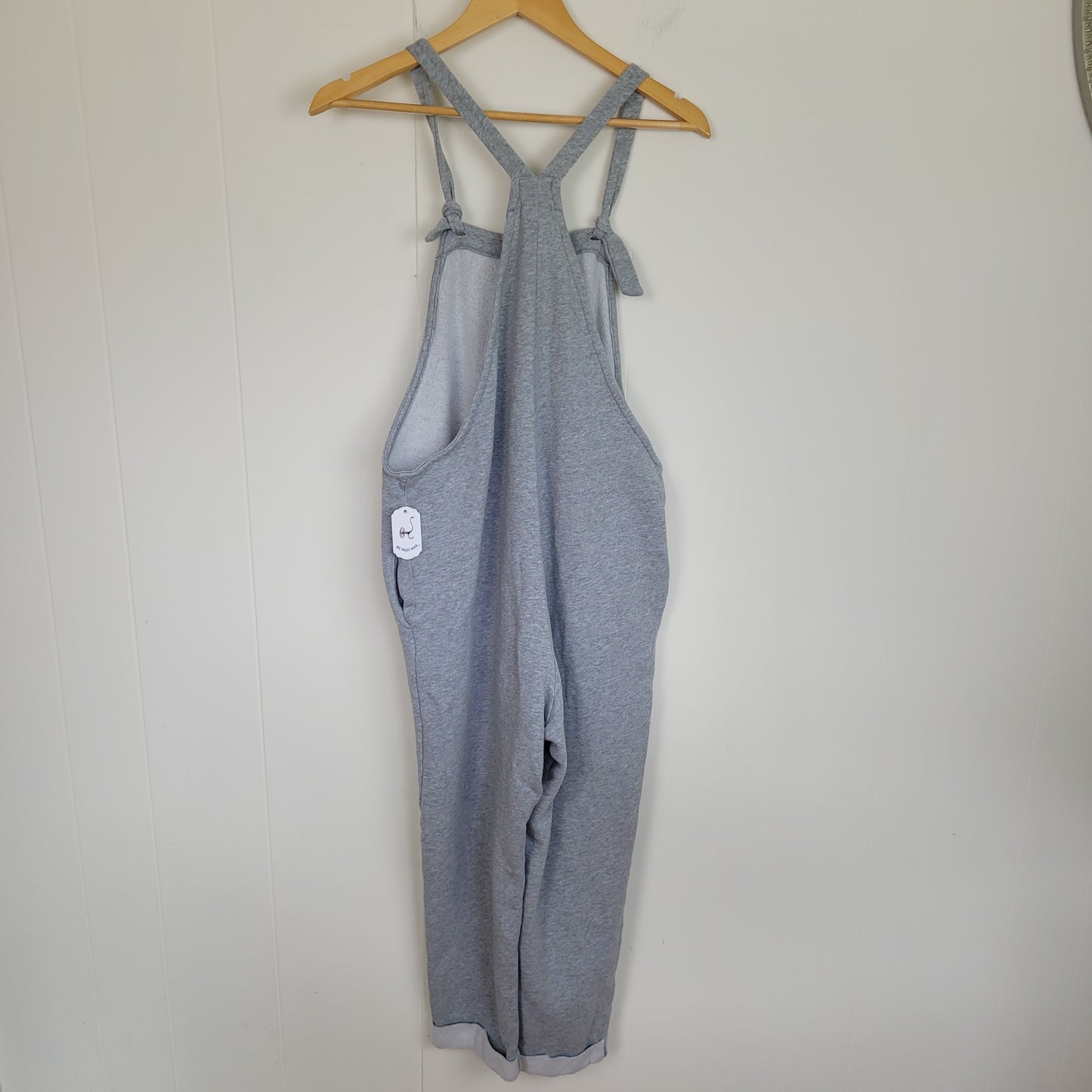 Grey Maternity Sweat Overalls - Old Navy (Medium)