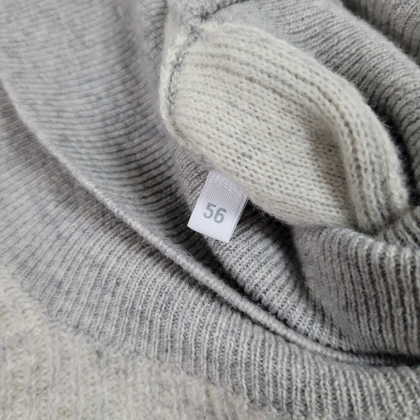 Grey Turtleneck Cashmere/Extrafine Merino Wool Sweater - Andrea Fenzi (IT 56 / XL)