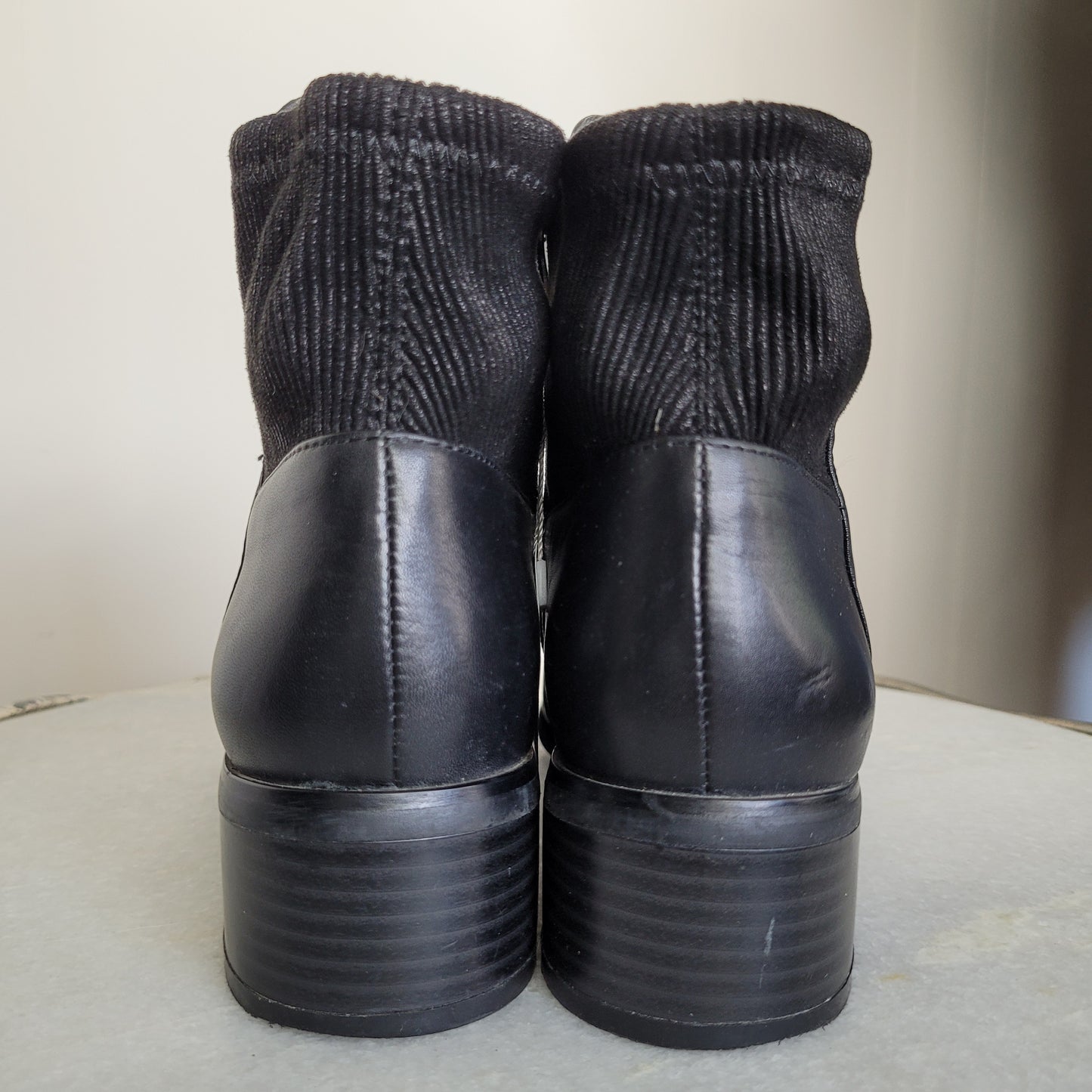 Black Leather Ankle Boots - Artica (Size 6B)