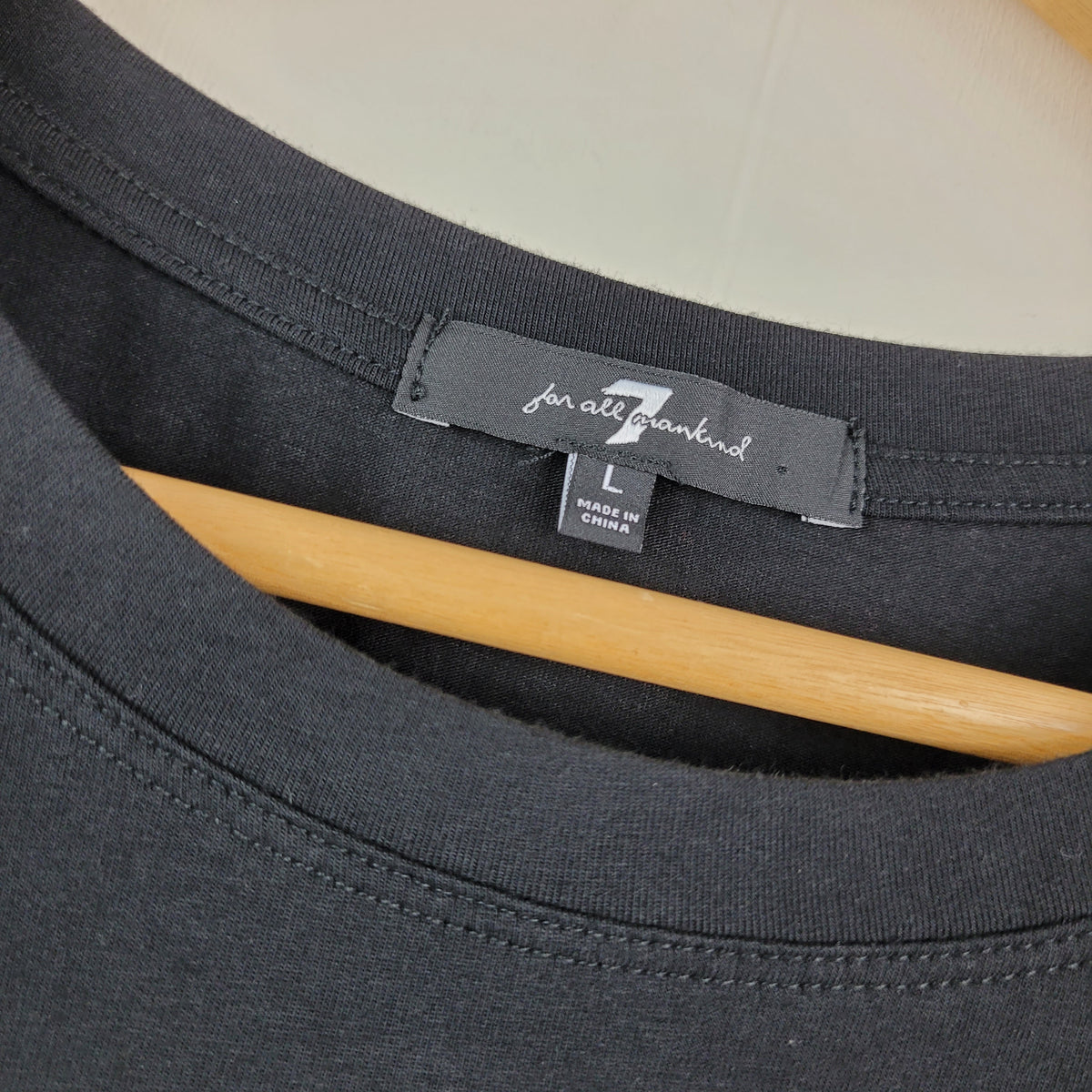 Black Padded Shoulder Muscle Tank - 7 For All Mankind (Size L)