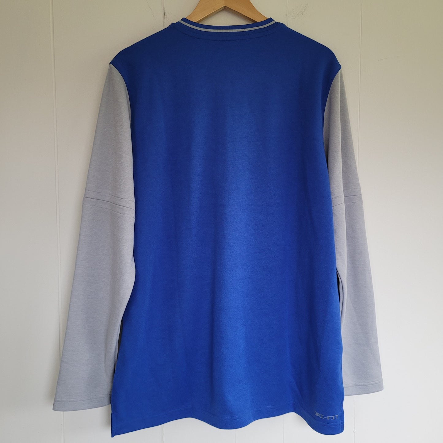 Blue & Grey Dri-FIT Long Sleeve Quarter Zip Top - Nike (Large)