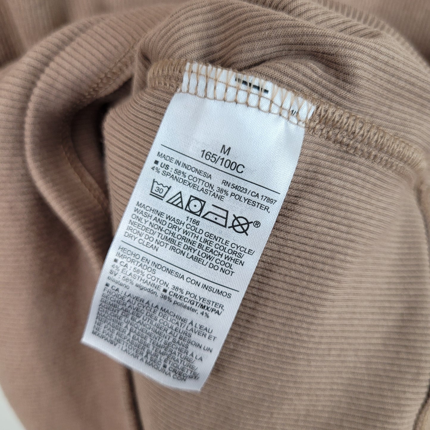 Mocha Ribbed Maternity Long Sleeve Top - Old Navy (Medium)
