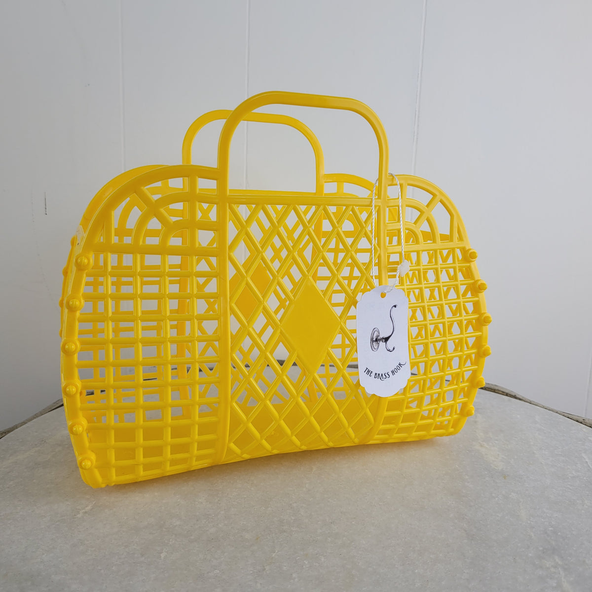 Yellow Jelly Basket Handbag - Unbranded