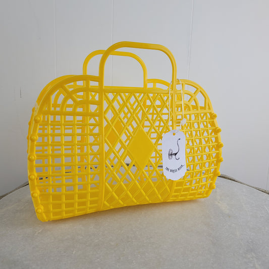 Yellow Jelly Basket Handbag - Unbranded