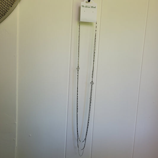 Silver-Tone Layered Chain Necklace