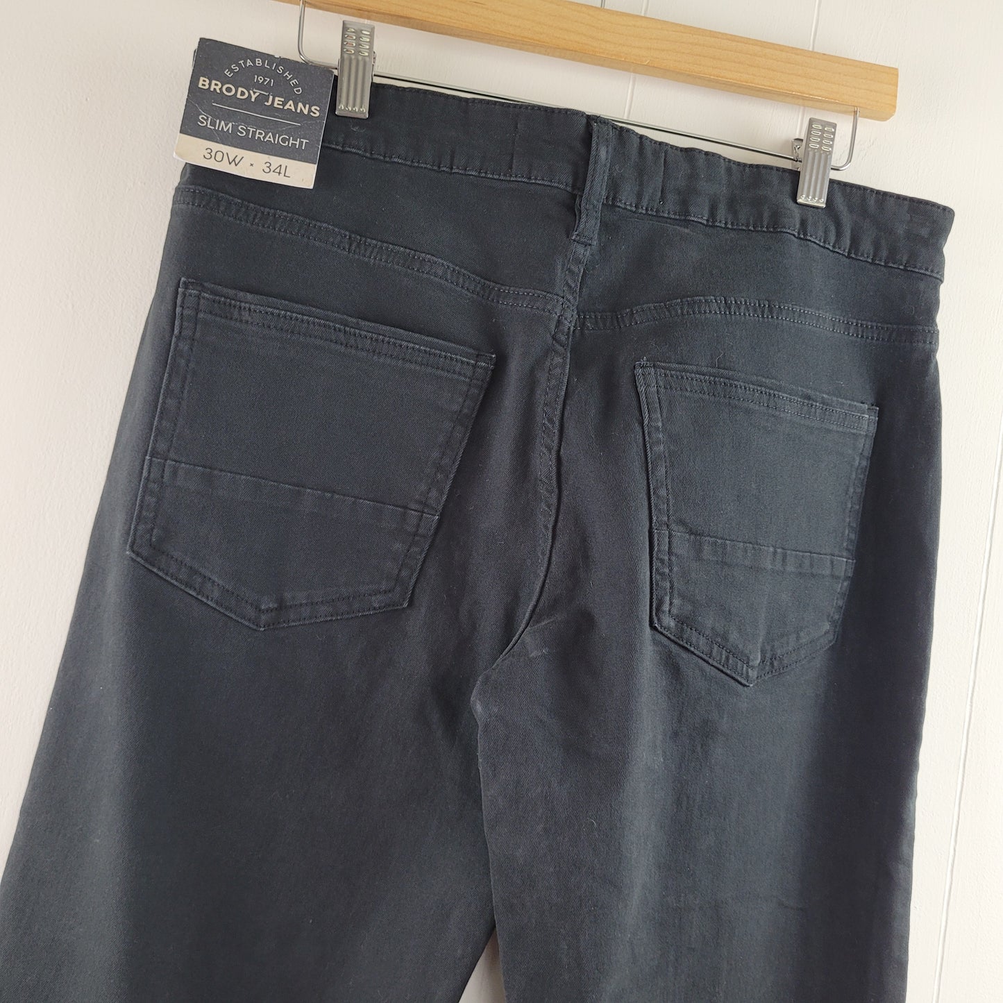 Black/Charcoal Wash Denim - Brody Jeans (Mens 30) BNWT