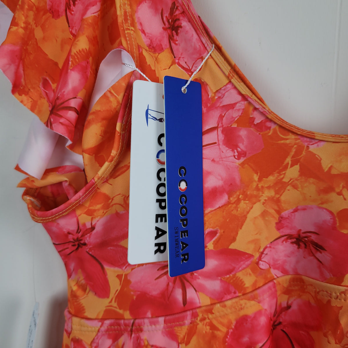 Orange & Pink Floral Swim Dress - CoCopear (Size XL)