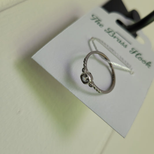 925 Sterling Silver CZ Solitaire Ring