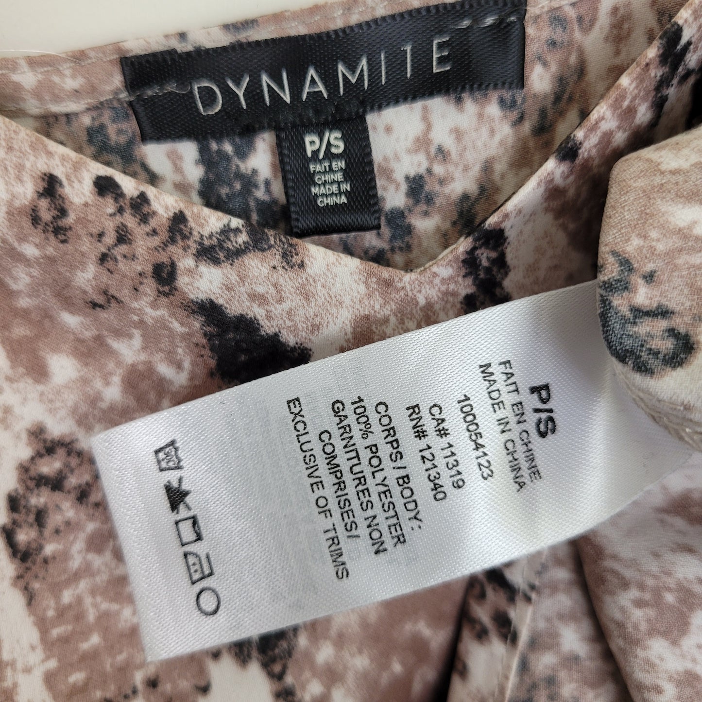 Snake Print Cami Tank - Dynamite (Size Small)
