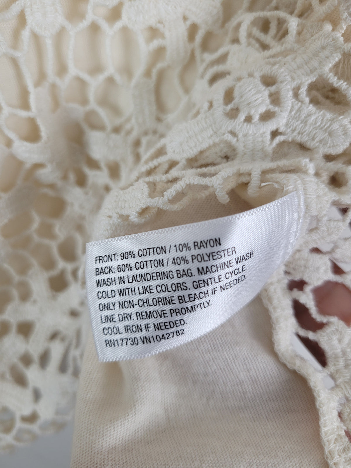 Mossimo Supply Co XL Cream Crochet Lace Tank Top
