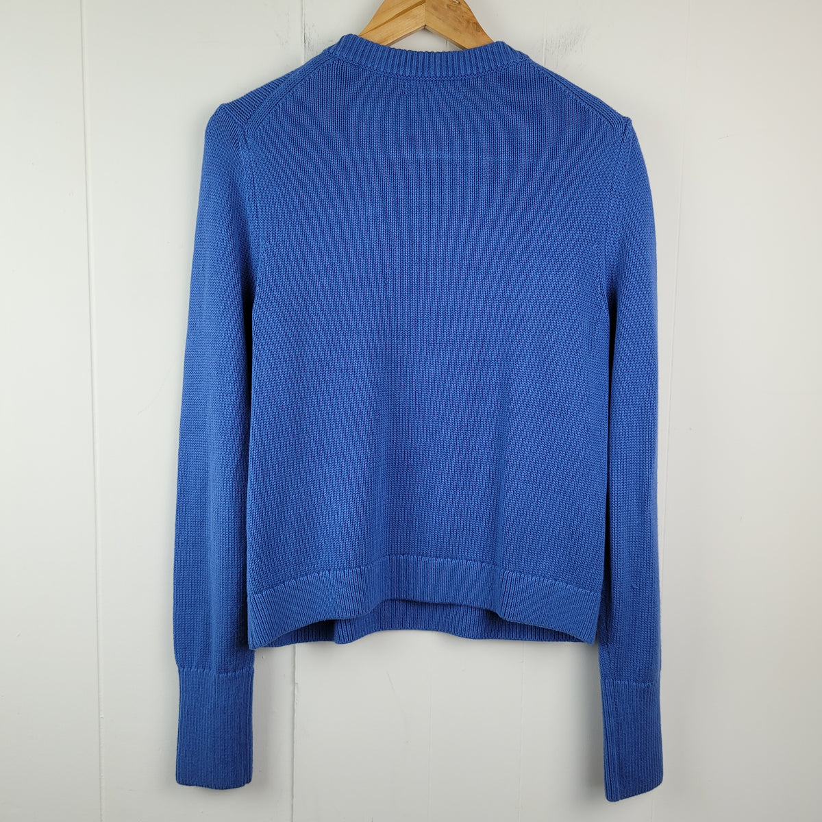 Blue Cotton Silk Crewneck Sweater - Banana Republic (Size L)