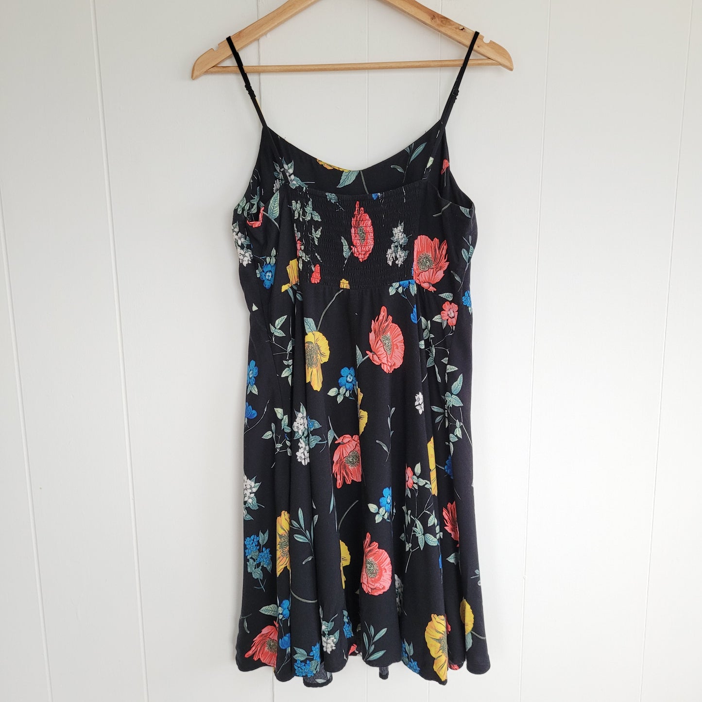 Black Floral Strappy Mini Dress - Old Navy