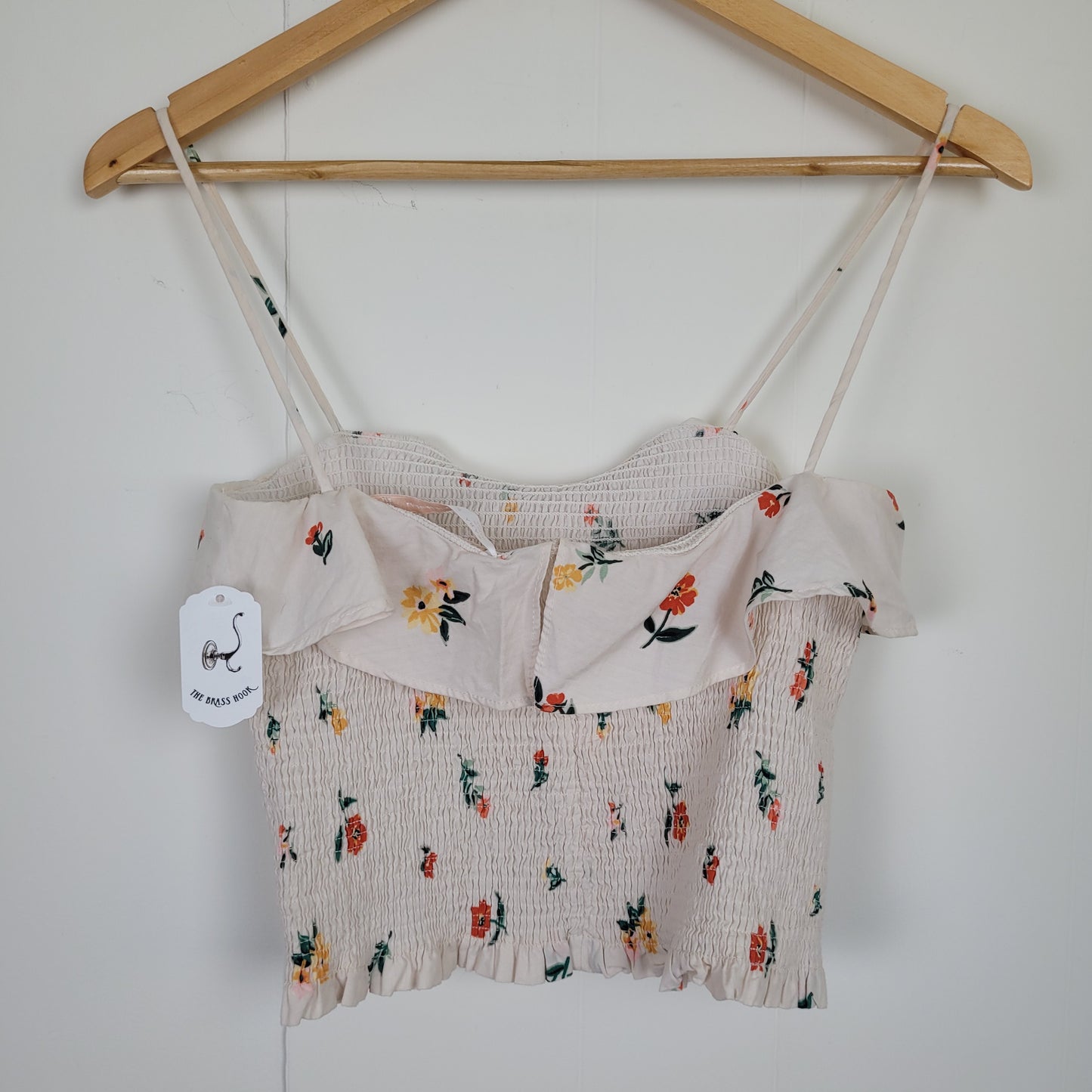 Floral Ruffle Crop Top- Zara TRF (S)