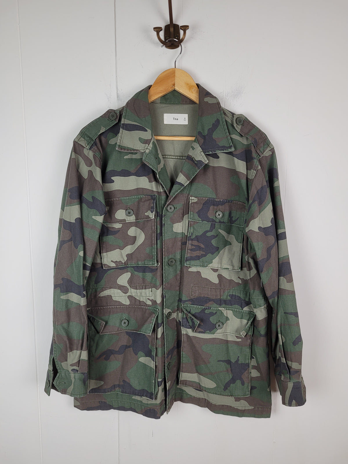 Tna Medium Camouflage Cotton Utility Jacket