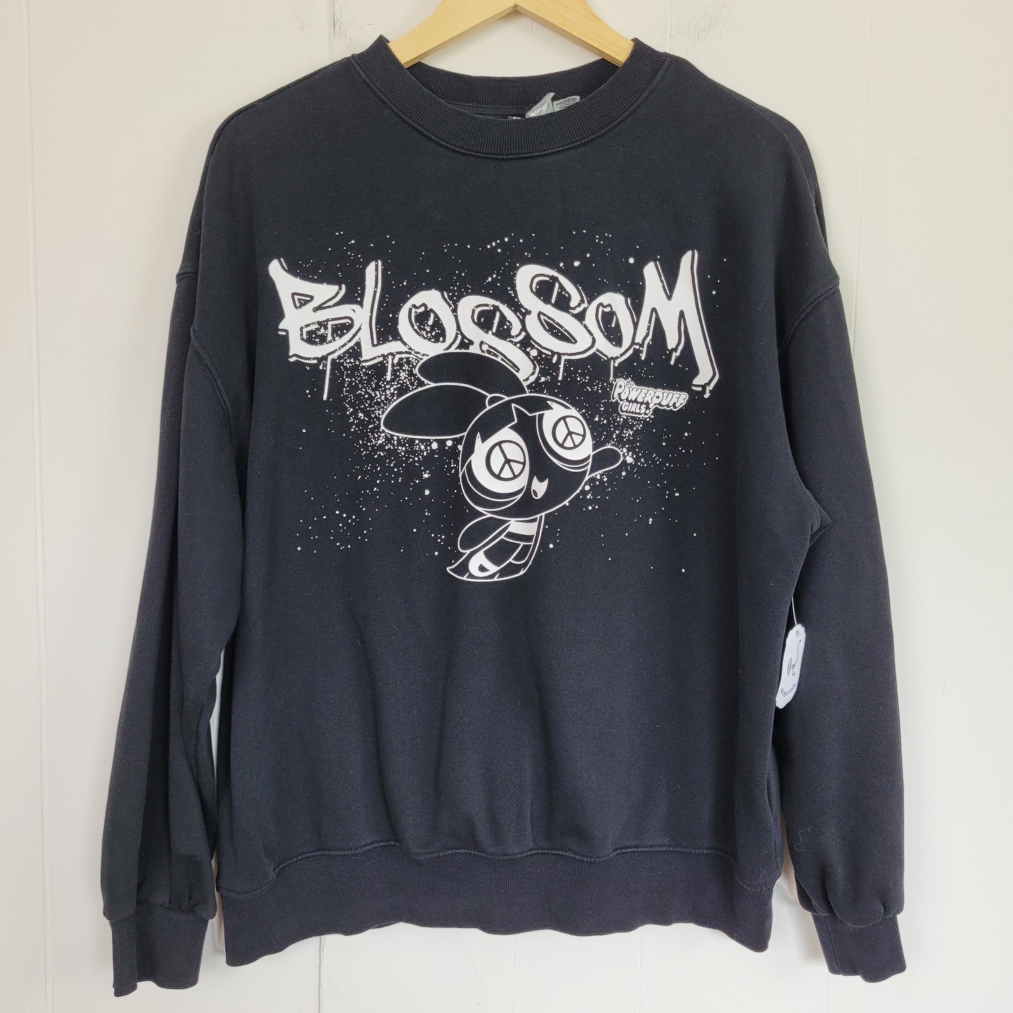 Black Blossom Powerpuff Girls Graphic Sweatshirt - Divided by H&M (Size Small)