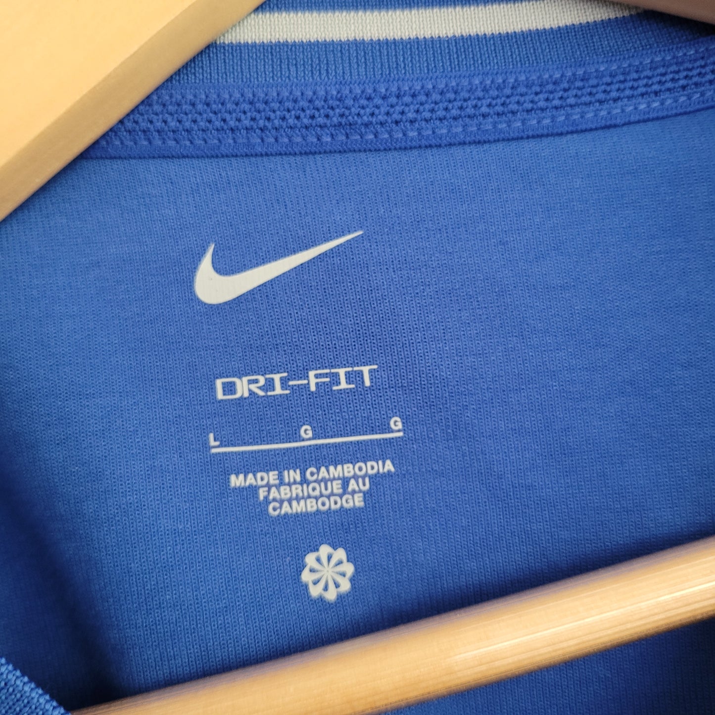 Blue & Grey Dri-FIT Long Sleeve Quarter Zip Top - Nike (Large)