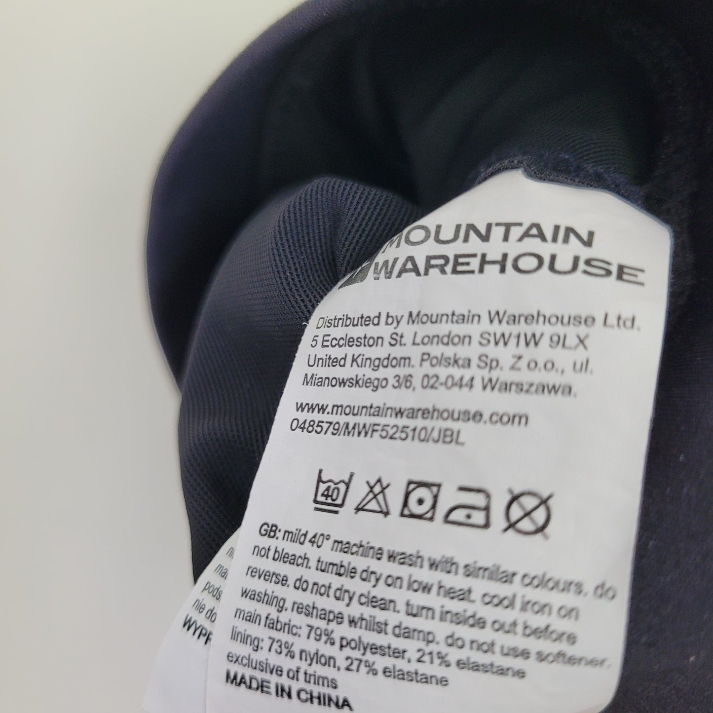 Black Racerback Sports Bra - Mountain Warehouse (US 6)