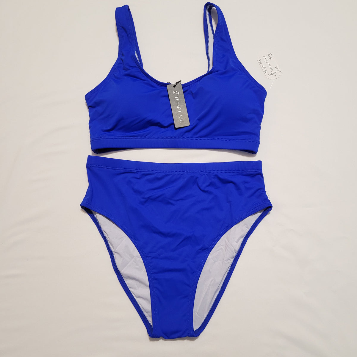 Royal Blue High-Waisted Bikini Set - Tempt Me (M)