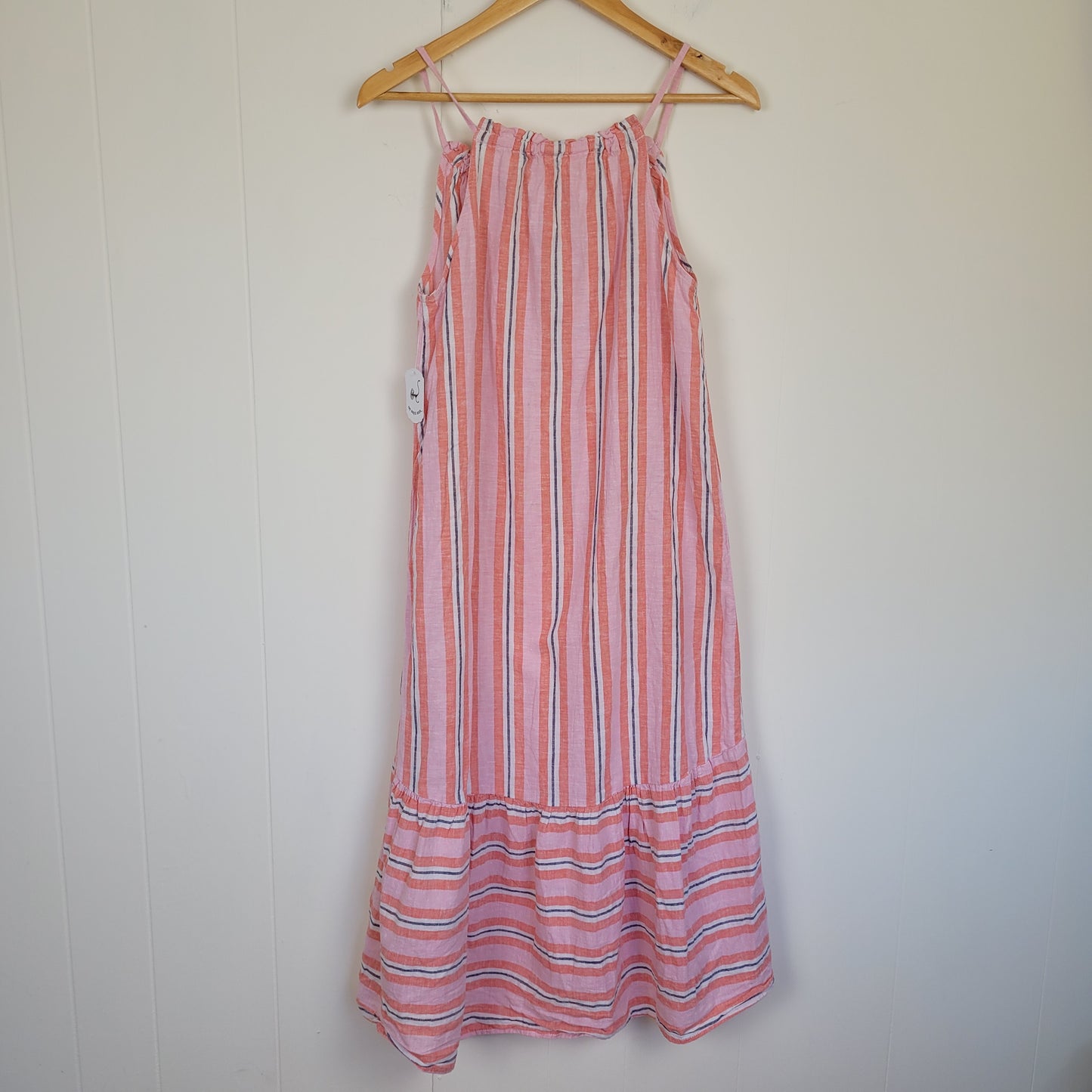 Pink Striped Midi Dress - Joe Fresh (S)