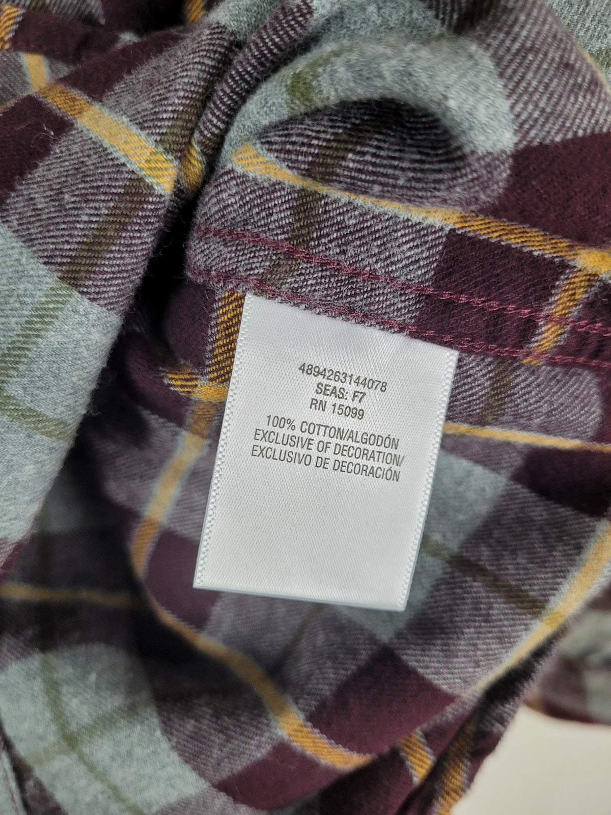 Outdoor Life Medium Plaid Cotton Flannel Button-Up Shirt