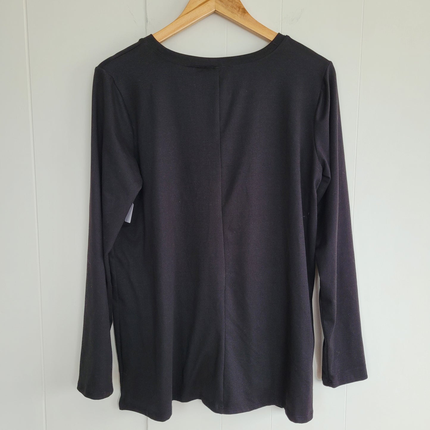 Black Long Sleeve Basic Top - Zenana (XL)