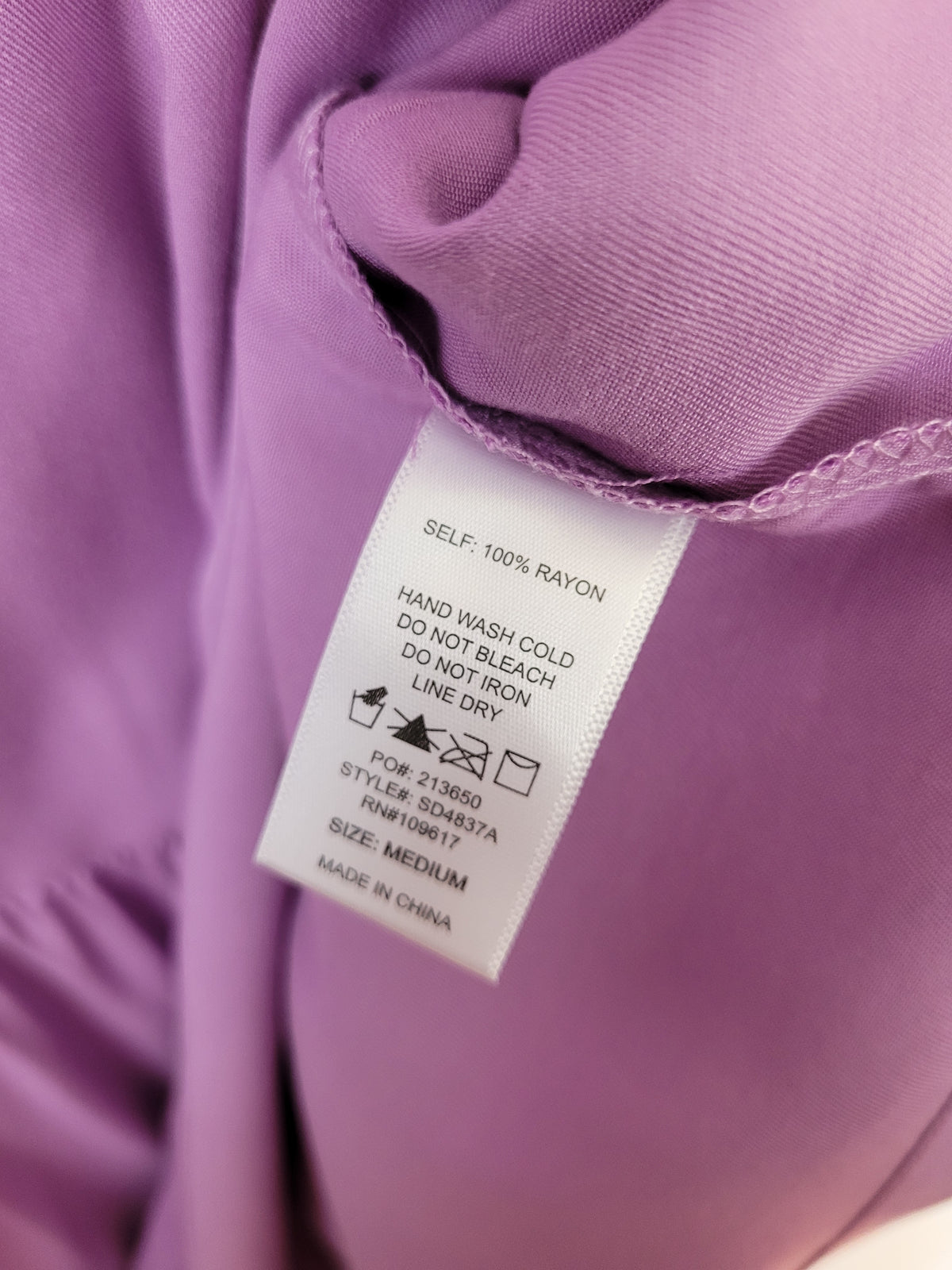 Shinestar Medium Purple Square Neck Tiered Mini Dress