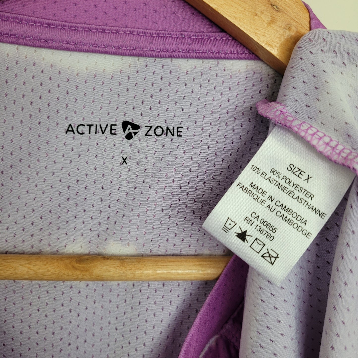 Purple Tie-Dye Active Tee - Active Zone by Penningtons (Size X)