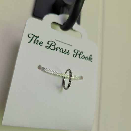 Black Crystal Hoop Earring (Single)