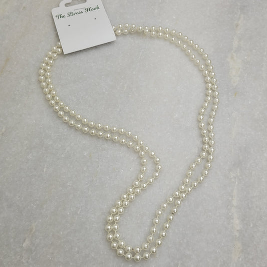 Classic Faux Pearl Strand Necklace